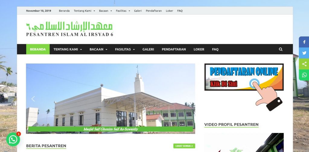 Website Pesantren Islam Al-Irsyad Tengaran 6