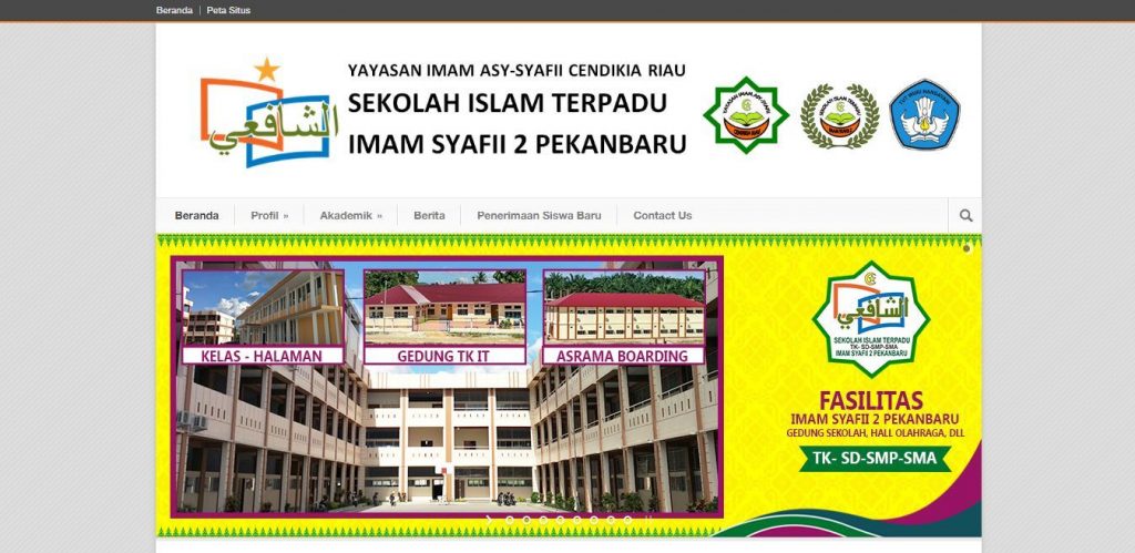Website SIT Imam Syafi'i 2 Pekanbaru
